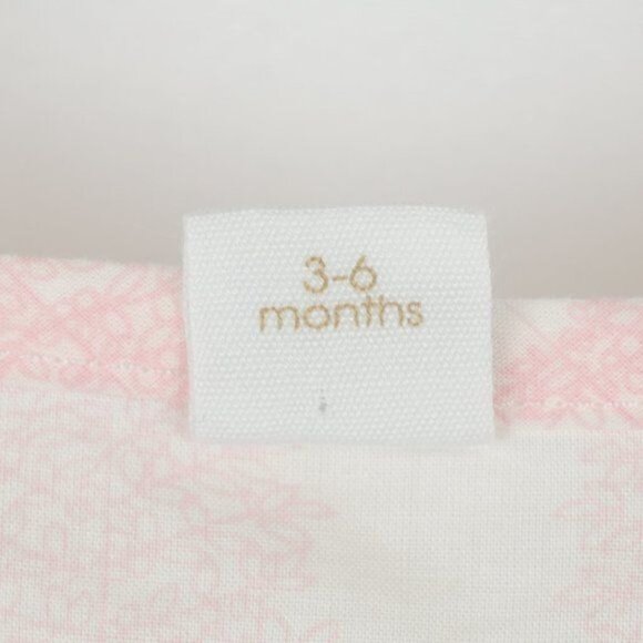 Egg Baby Infant 3-6 Months White Pink Tree Print Button Up Ruffle Sleeve Blouse - Picture 7 of 9